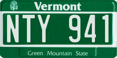 VT license plate NTY941