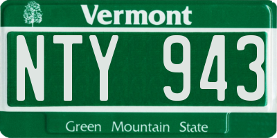 VT license plate NTY943