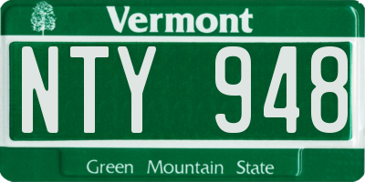 VT license plate NTY948
