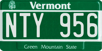 VT license plate NTY956