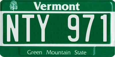 VT license plate NTY971