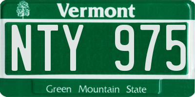 VT license plate NTY975