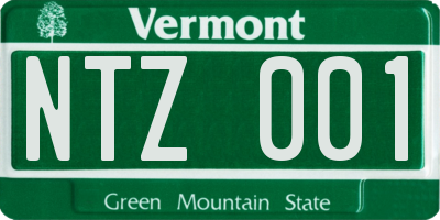 VT license plate NTZ001