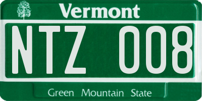VT license plate NTZ008
