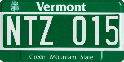 VT license plate NTZ015