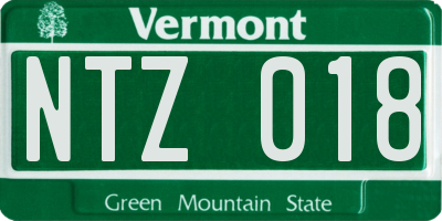 VT license plate NTZ018