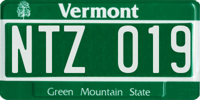VT license plate NTZ019