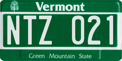 VT license plate NTZ021