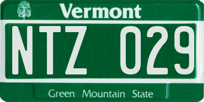 VT license plate NTZ029