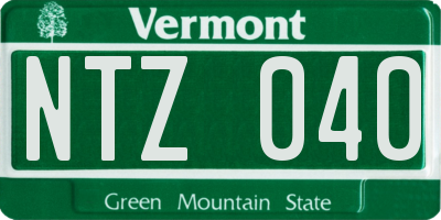 VT license plate NTZ040