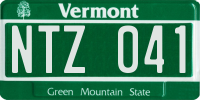 VT license plate NTZ041