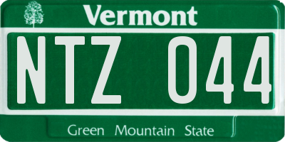 VT license plate NTZ044