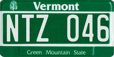 VT license plate NTZ046
