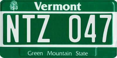 VT license plate NTZ047