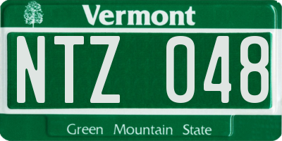 VT license plate NTZ048