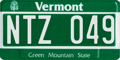 VT license plate NTZ049