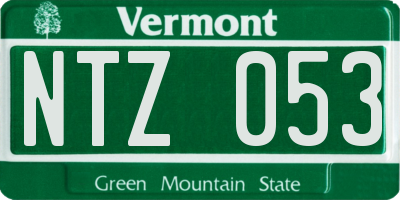 VT license plate NTZ053