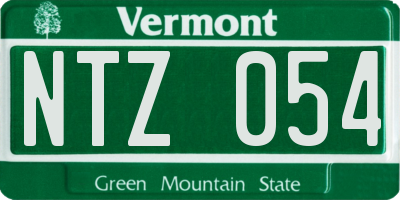 VT license plate NTZ054