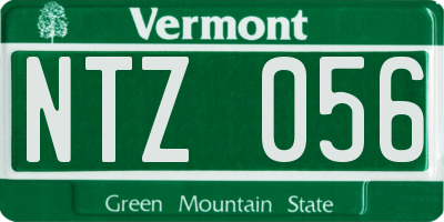 VT license plate NTZ056