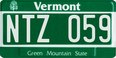 VT license plate NTZ059