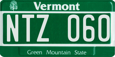 VT license plate NTZ060