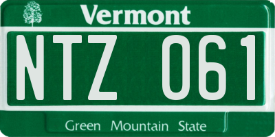 VT license plate NTZ061