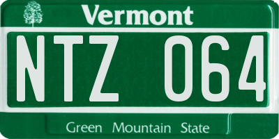 VT license plate NTZ064