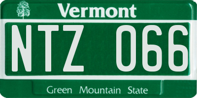 VT license plate NTZ066
