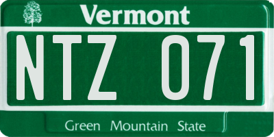VT license plate NTZ071