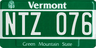 VT license plate NTZ076