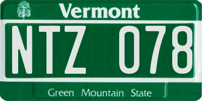 VT license plate NTZ078