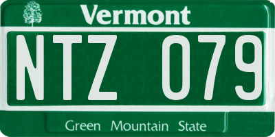 VT license plate NTZ079