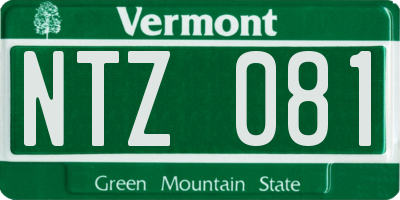 VT license plate NTZ081