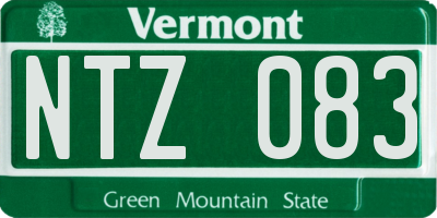 VT license plate NTZ083