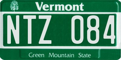 VT license plate NTZ084