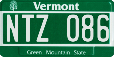 VT license plate NTZ086