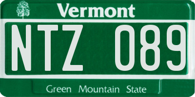 VT license plate NTZ089