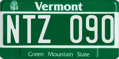 VT license plate NTZ090