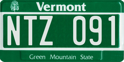 VT license plate NTZ091