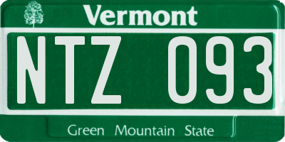 VT license plate NTZ093