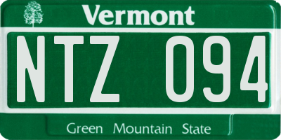 VT license plate NTZ094