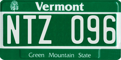 VT license plate NTZ096