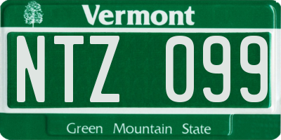 VT license plate NTZ099