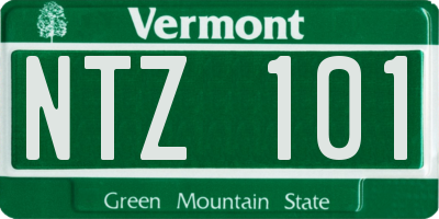 VT license plate NTZ101