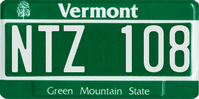 VT license plate NTZ108