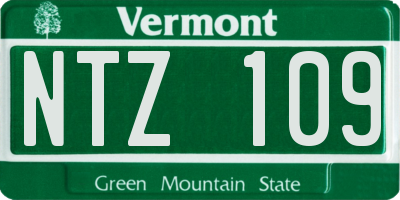 VT license plate NTZ109
