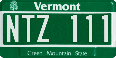 VT license plate NTZ111