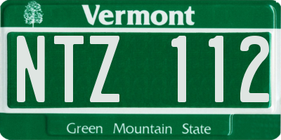 VT license plate NTZ112