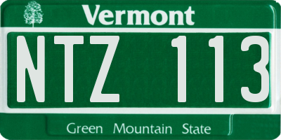 VT license plate NTZ113