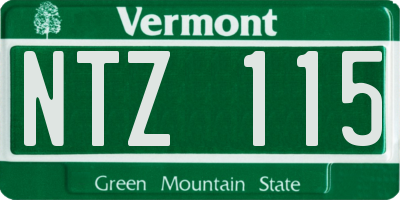 VT license plate NTZ115